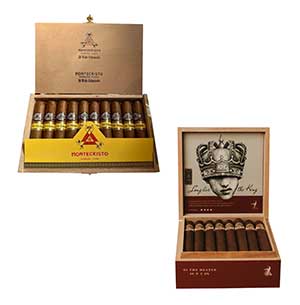 Montecristo Wide Edmundo 10s + Caldwell Long Live The King The Heater 24s